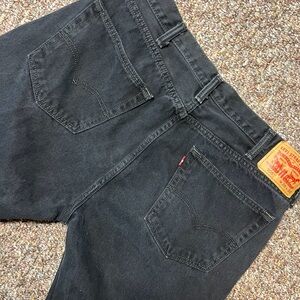Levi’s 505 Straight Leg Jeans 38x30 Dark Gray Black Wash Classic Fit